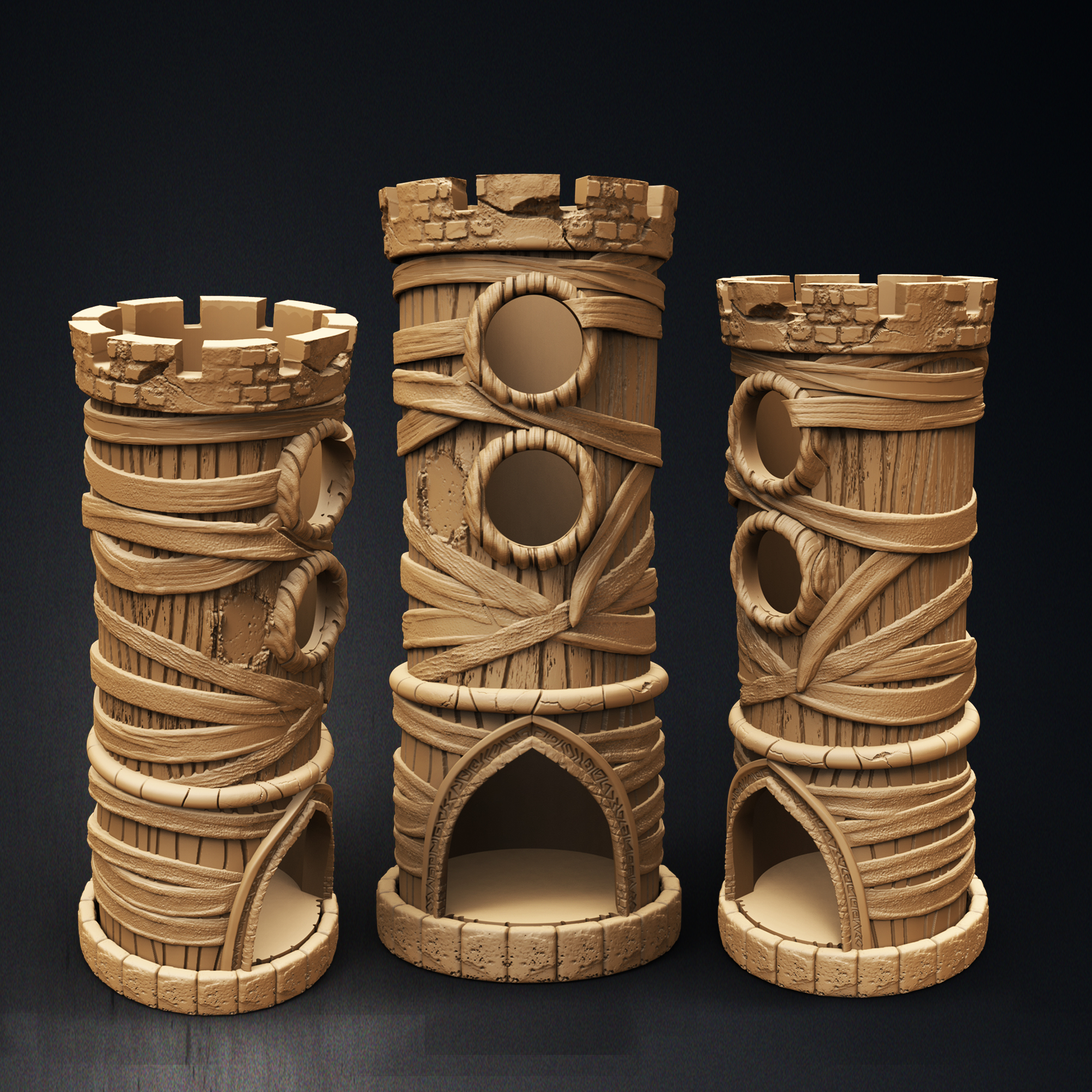 Haunted Fantasy Mummy Themed Pharaoh Nest Dice Tower - 3D Printer STL File
